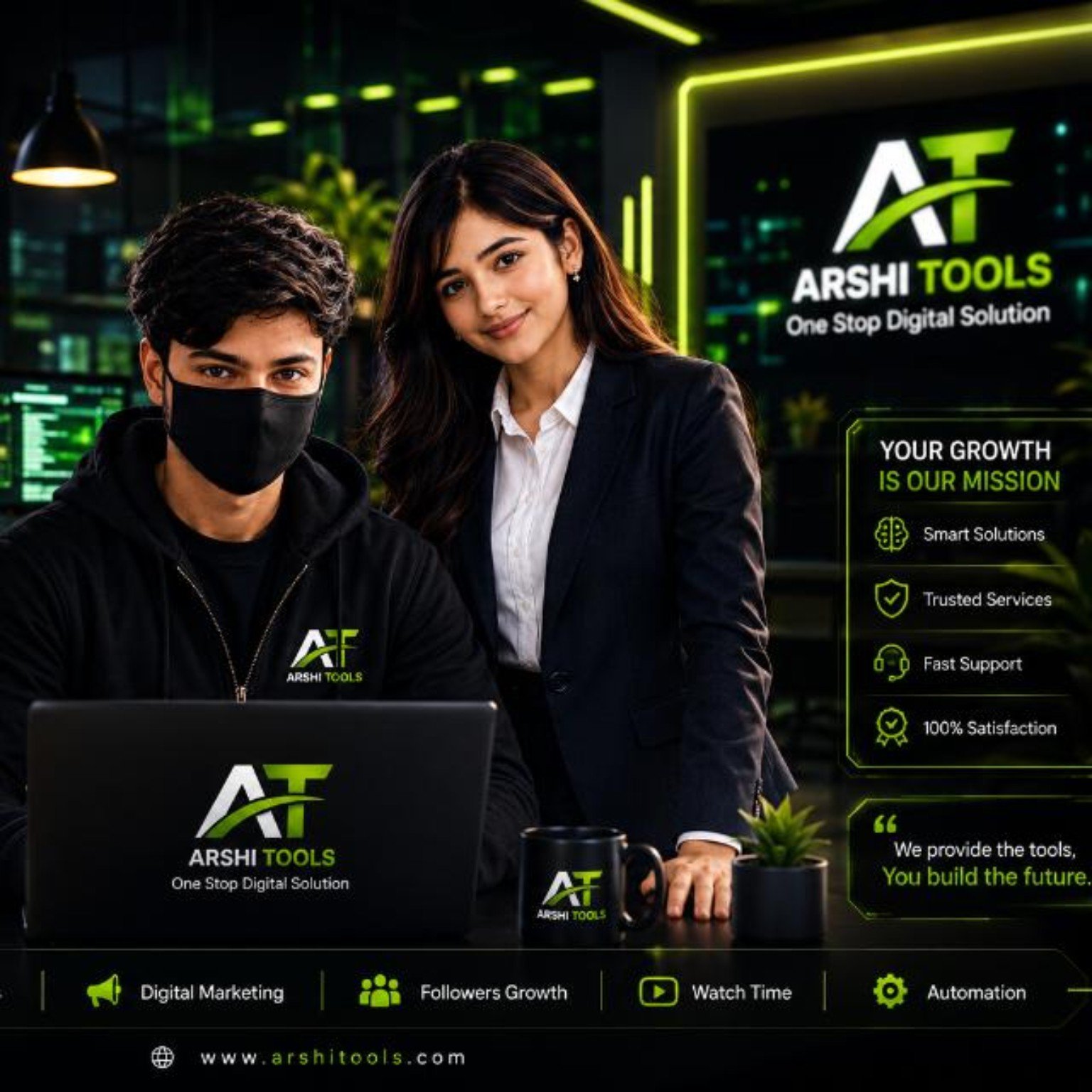 The Arshi Tools Team campaign creative