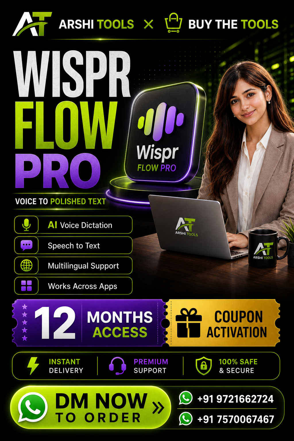 Wispr Flow Pro campaign poster
